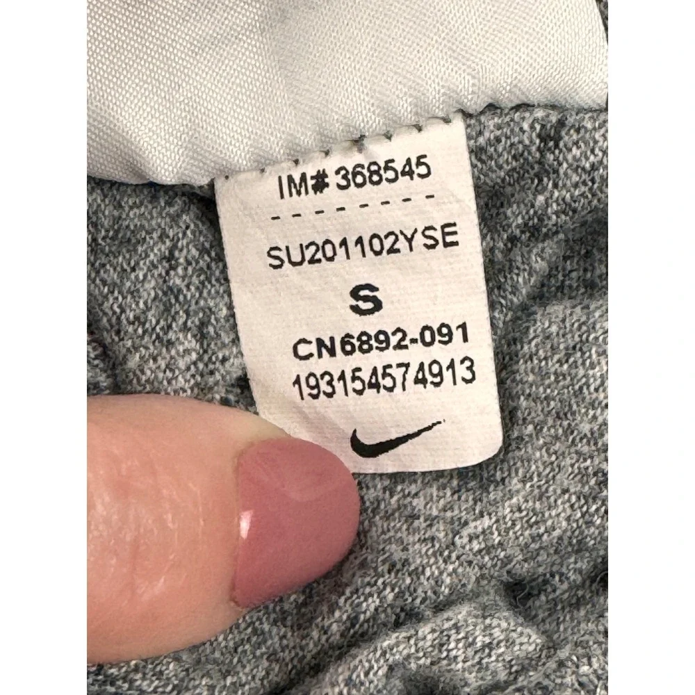 Nike Gym Vintage Full Zip Hoodie‎ Heather Gray Just Do It Womens Small Athletic